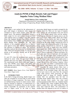 Analysis PSNR of High Density Salt and Pepper Impulse Noise Using Median Filter