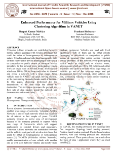 Enhanced Performance for Military Vehicles Using Clustering Algorithm in VANET