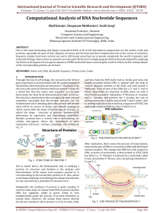 Computational Analysis of RNA Nucleotide Sequences
