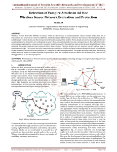 Detection of Vampire Attacks in Ad Hoc Wireless Sensor Network Evaluation and Protection