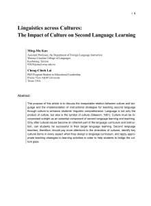 Linguistics across Cultures