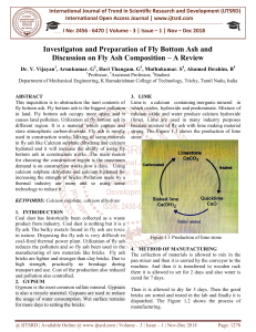 Investigaton and Preparation of Fly Bottom Ash and Discussion on Fly Ash Composition - A Review