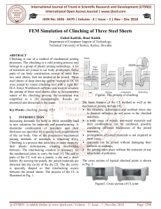 FEM Simulation of Clinching of Three Steel Sheets