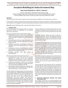 Inception Modelling for Sudan Investment Map