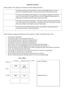 Attributions Task Sheet