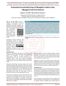 Pontential Germicidal Soap of Mangifera Indica Linn. Mango Fruit Peel Extract