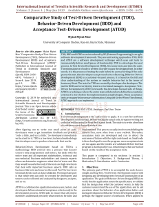 Comparative Study of Test-Driven Development (TDD), Behavior-Driven Development (BDD) and Acceptance Test–Driven Development (ATDD)