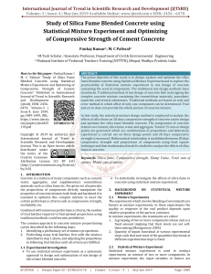 Study of Silica Fume Blended Concrete Using Statistical Mixture Experiment and Optimizing of Compressive Strength of Cement Concrete