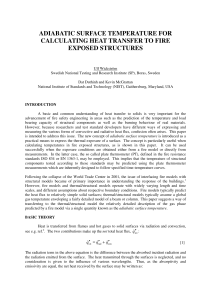 ADIABATIC SURFACE TEMPERATURE FOR  CALCULATING HEAT TRANSFER TO FIRE  EXPOSED STRUCTURES 