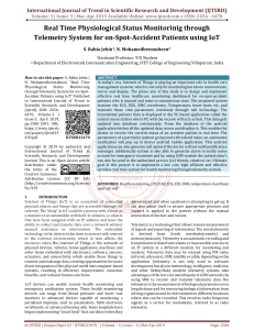 Real Time Physiological Status Monitorinig Through Telemetry System for on-Spot-Accident Patients Using I