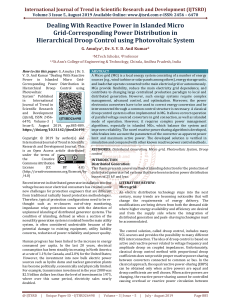 Dealing With Reactive Power in Islanded Micro Grid Corresponding Power Distribution in Hierarchical Droop Control using Photovoltaic System