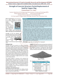 Strength of Concrete Structure Partial Replacement of Sand by Copper Slag