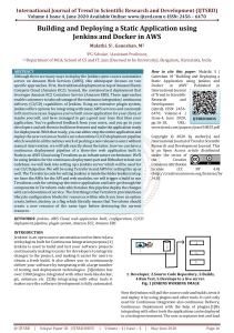 Building and Deploying a Static Application using Jenkins and Docker in AWS