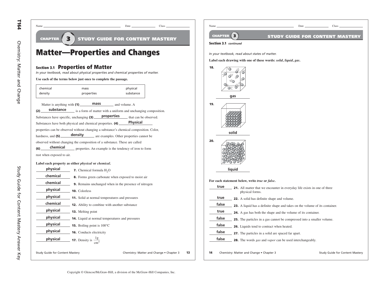 Chemistry Chapter 14 Mixtures And Solutions Study Guide Answer Key