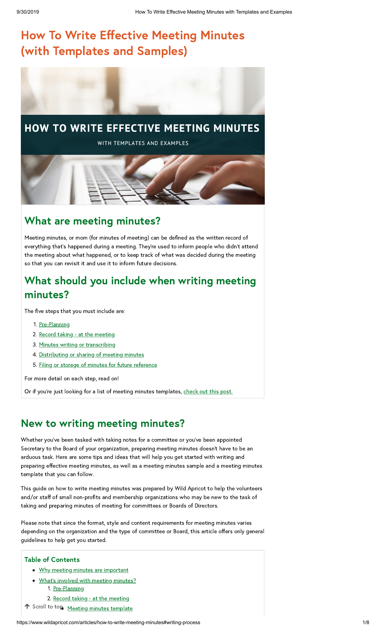 How To Write Effective Meeting Minutes with Templates and Examples