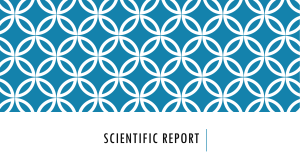 SCIENTIFIC REPORT