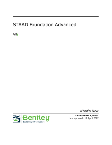 STAAD Foundation Advanced V8i Whats New