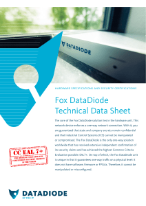 FoxDataDiodeEAL71GbpsTechnical Data SheetTechnical Data Sheet