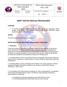 2900 Swift Water procedure