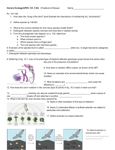 Friedland & Relyea AP Env. Sci. apes ch5 chapter 5 Study Guide by C. Ridley