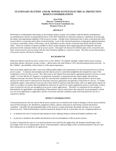 DC Power System Electrical Protection Design