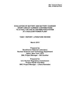 Battery Short-Circuit Current Evaluation in Nuclear Plants