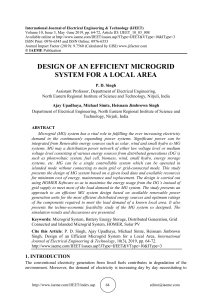 Efficient Microgrid System Design for Local Area