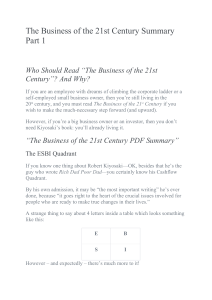 The Business of the 21st Century Summary Part 1