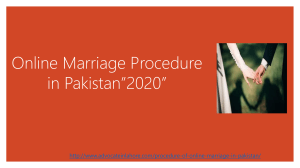 Legal Guidelines About Procedure of Online Marriage in Pakistan (2020)