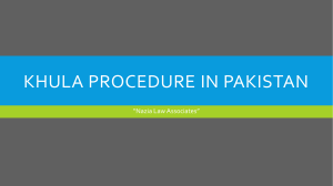 Get Consultancy About Khula Procedure in Pakistan For Legal Proceeding