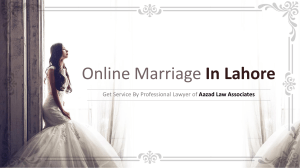 Proceed Online Marriage in Lahore Pakistan With Legal Procedure