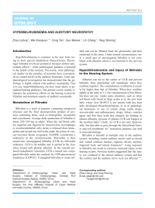 Hyperbilirubinemia and Auditory Neuropathy