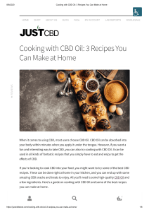 Cooking with CBD Oil  3 Recipes You Can Make at Home