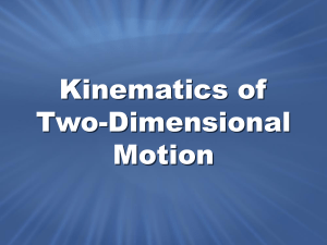 Physics Chapter 3 Kinematics of Two Dimensional Motion