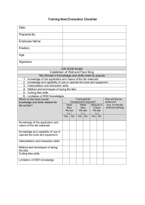 Training Need Evaluation Form (own)