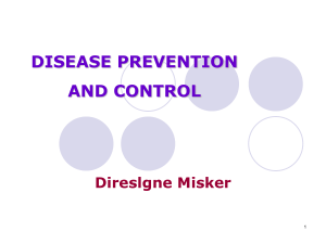 Disease prevention and control -Lecture 2