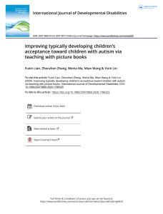 Improving typically developing children’s acceptance toward children with autism via teaching with picture books