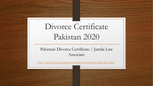Get Divorce Certificate Pakistan 2020 By The Simple Procedure
