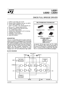 L6201/L6202/L6203 DMOS Full Bridge Driver Datasheet