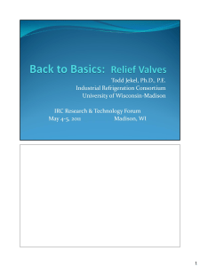 Back To Basics  Relief Valves