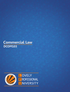 DCOM103 COMMERCIAL LAW