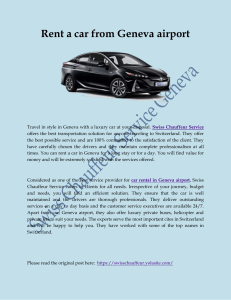 Rent a car from Geneva airport