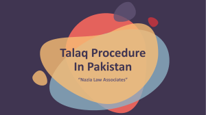 Proceed Talaq Procedure in Pakistan With Professional Law Service