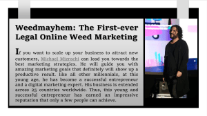 Weedmayhem the first-ever legal online weed marketing - Weedmayhem Michael Mizrachi