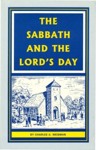 Weisman Charles A. - The Sabbath and the Lord's day