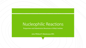 Nucleophilic Reactions