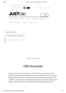 CBD Gummies - CBD Gummy Edibles - JustCBD UK