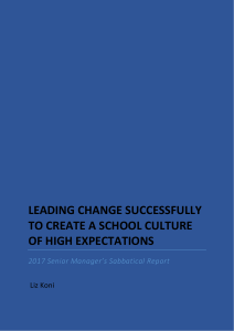 Liz Koni - leading change - sabbatical report 2017