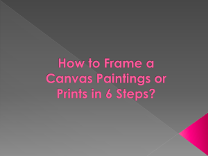 How to Frame a Canvas Paintings or Prints