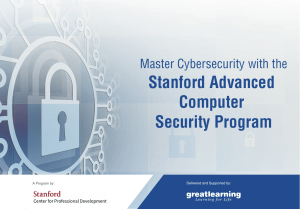 Stanford Advanced Computer Security Program Brochure